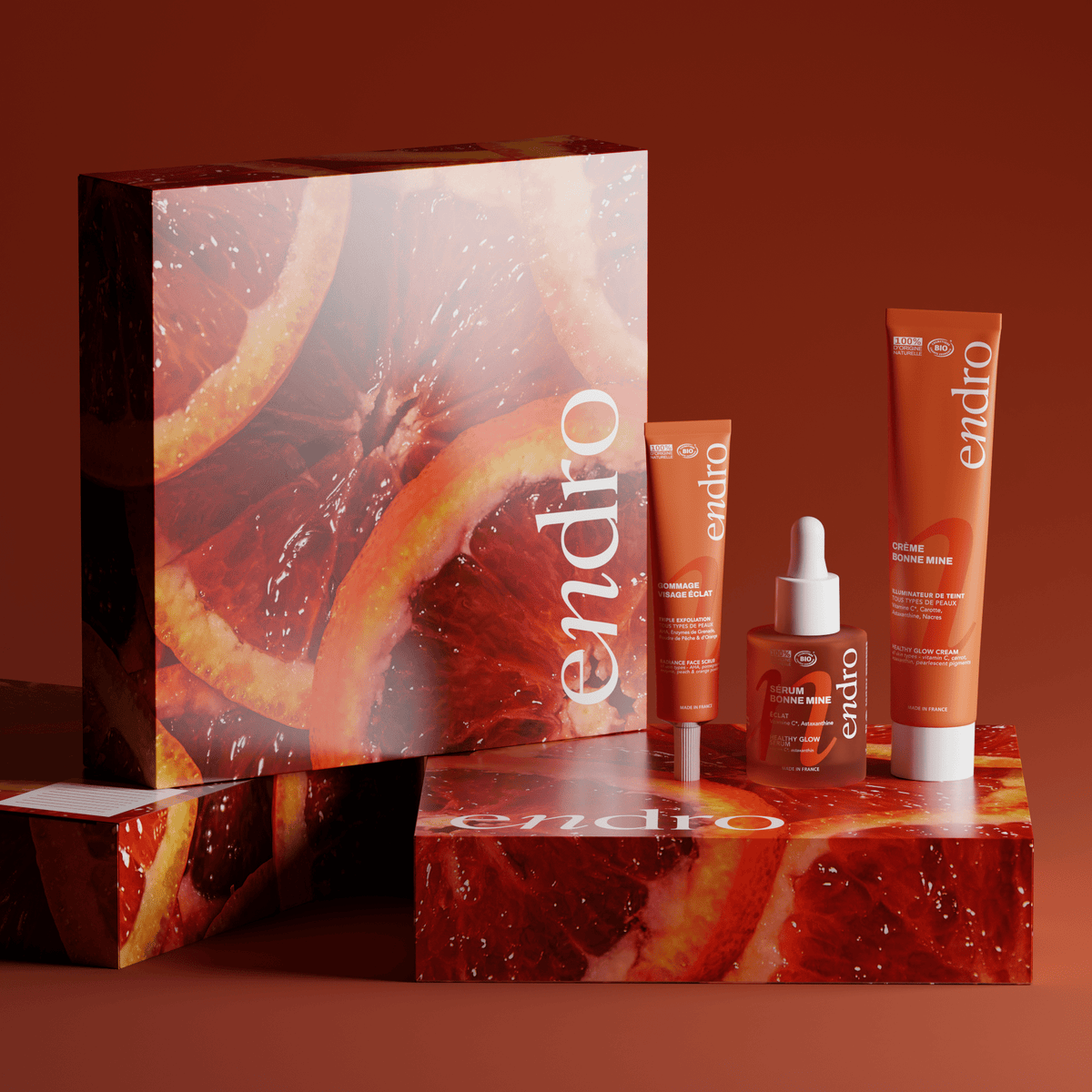 Coffret Zeste d'Éclat - Routine Visage Bonne Mine & Peinture Numérotée - Endro Cosmetiques