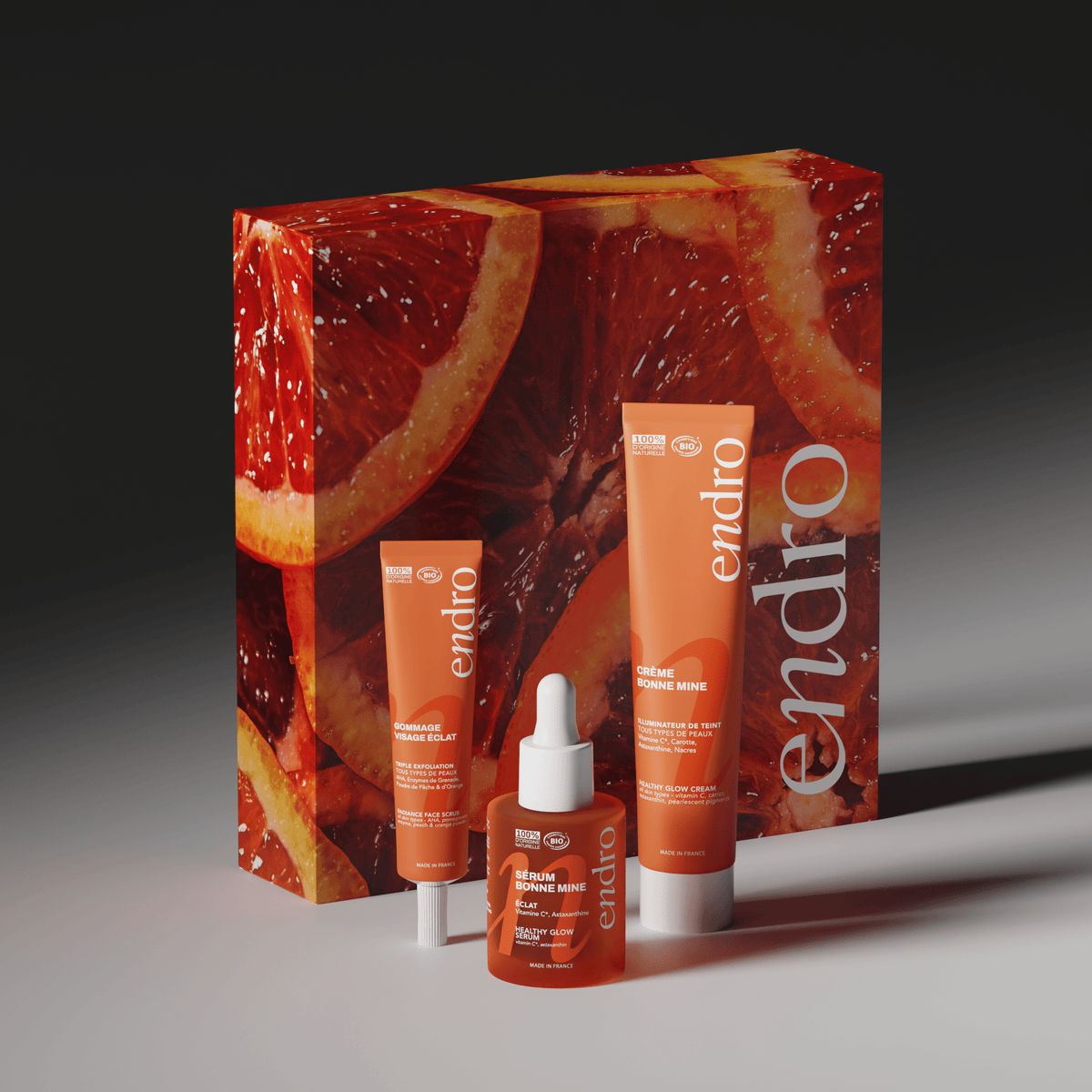 Coffret Zeste d'Éclat - Routine Visage Bonne Mine & Peinture Numérotée - Endro Cosmetiques