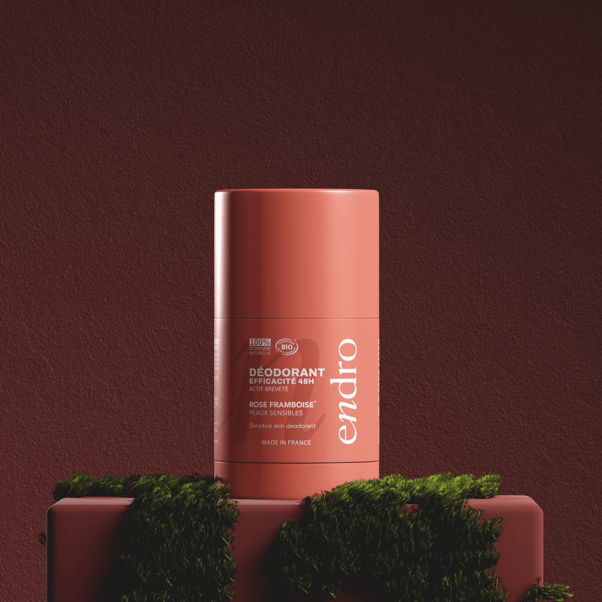 Duo déodorant stick & recharge 48H - Parfum rose - framboise - Endro Cosmetiques