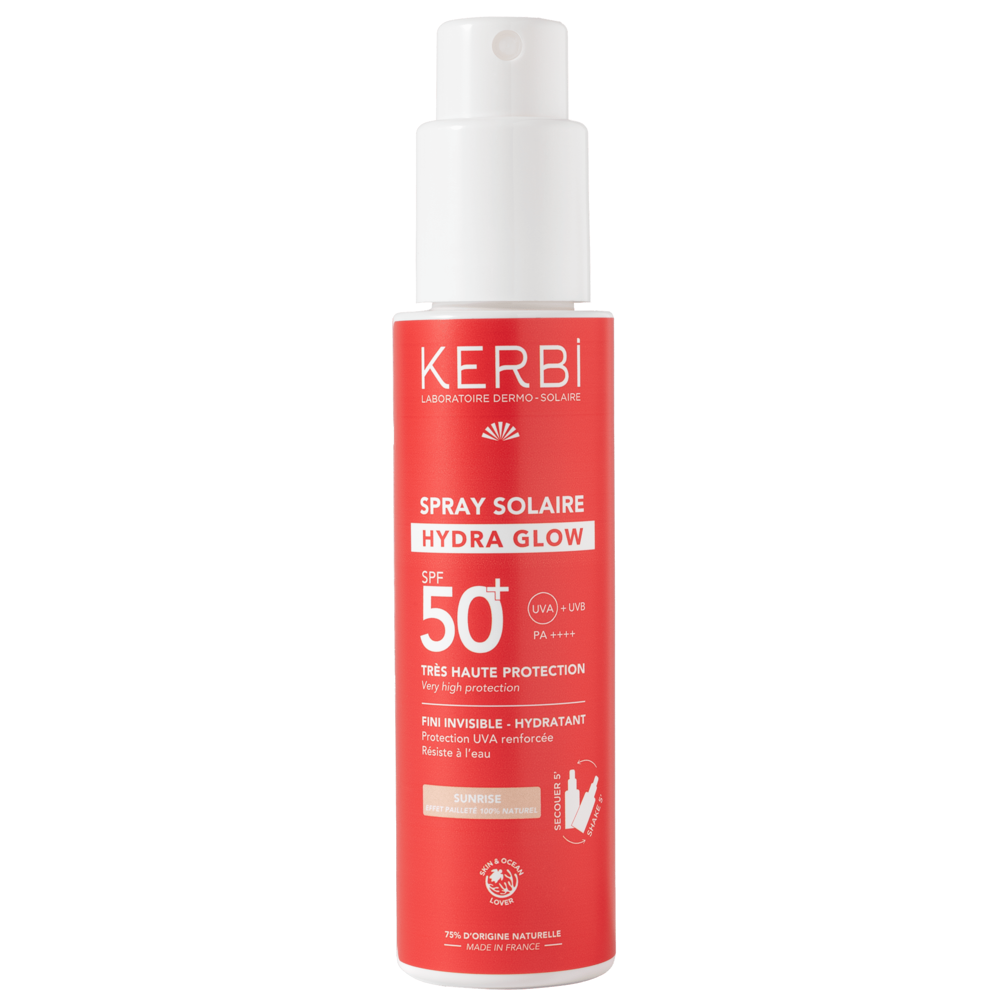 KERBI - Spray Solaire Hydra Glow SPF 50+ - Endro Cosmetiques