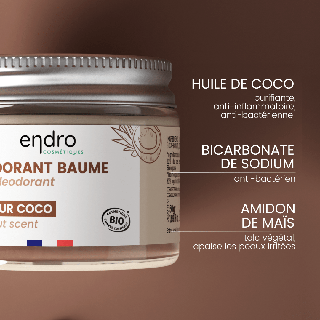 Déodorant Solide - Coco, sans huiles essentielles - Endro Cosmetiques