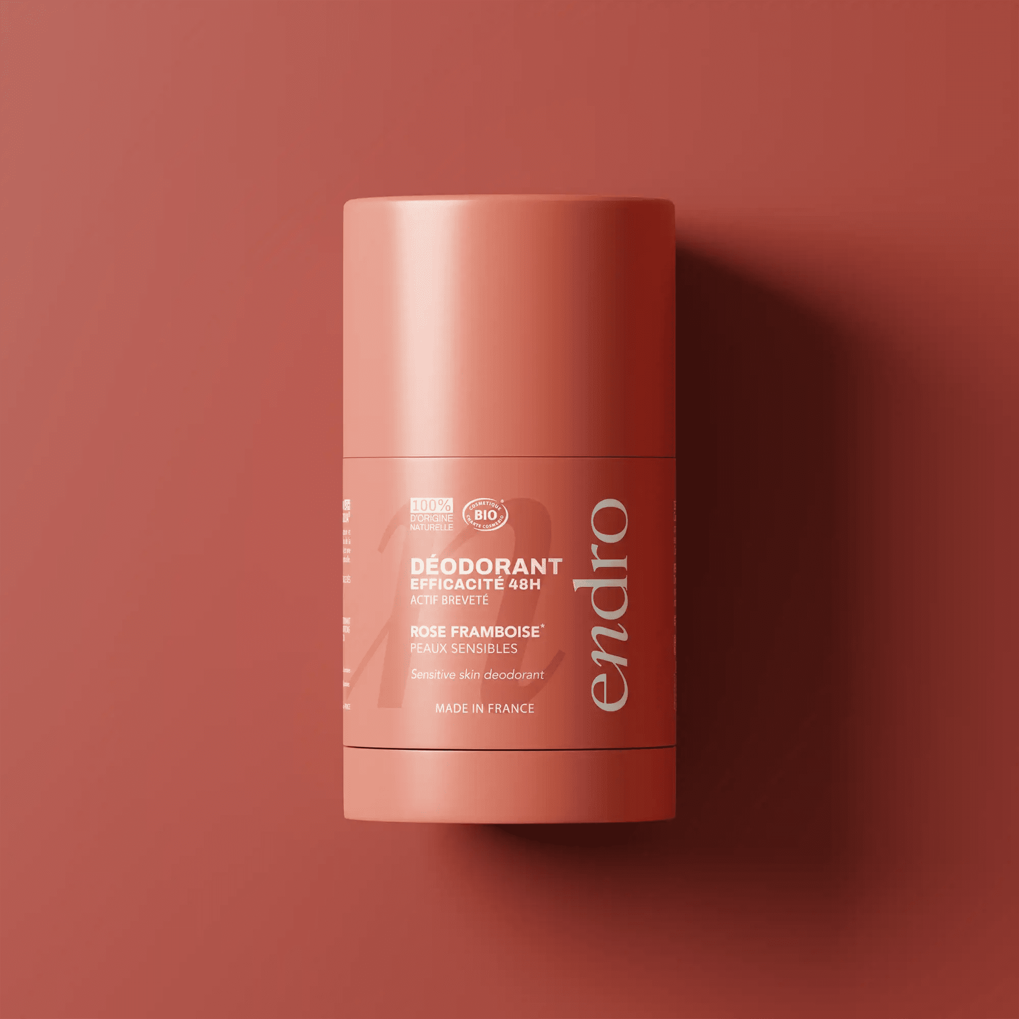 Déodorant stick rechargeable - Parfum rose - framboise - Endro Cosmetiques